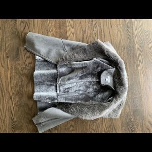 Faux fur grey vest